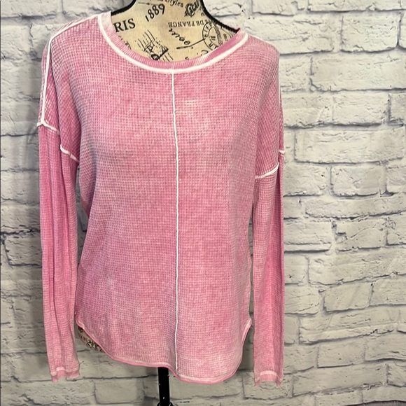 Elliott Lauren Luminosity Lightweight Sweater Waffle Knit Long Sleeves V-neck XS - Picture 1 of 11